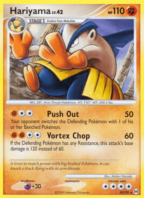 Hariyama z edície Arceus, karta č.20