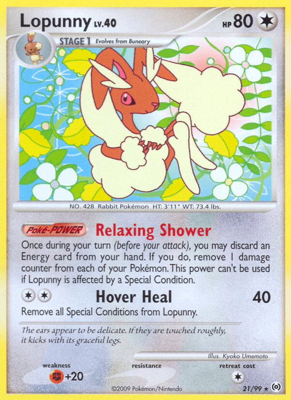 Lopunny z edície Arceus, karta č.21