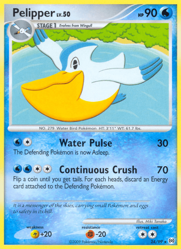 Pelipper z edície Arceus, karta č.24