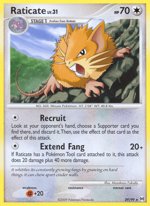 Raticate z edície Arceus, karta č.29