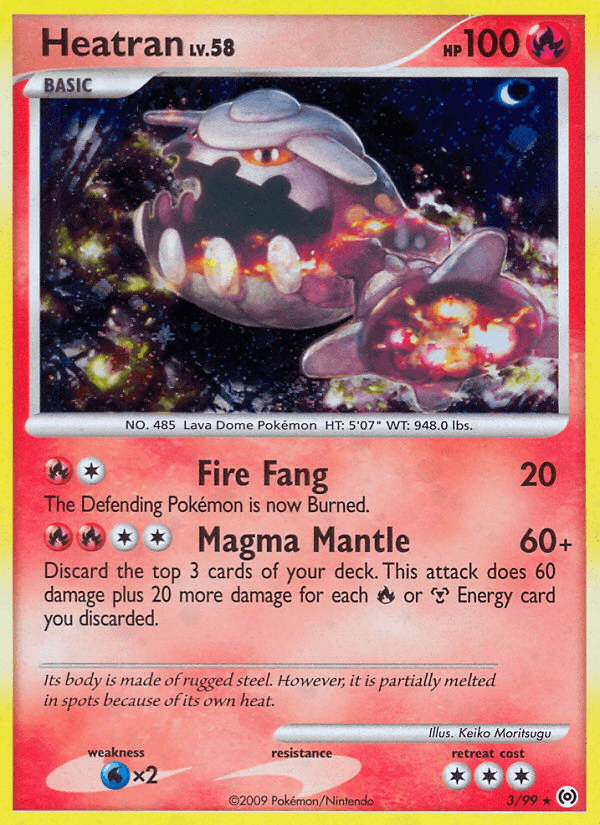 Heatran z edície Arceus, karta č.3