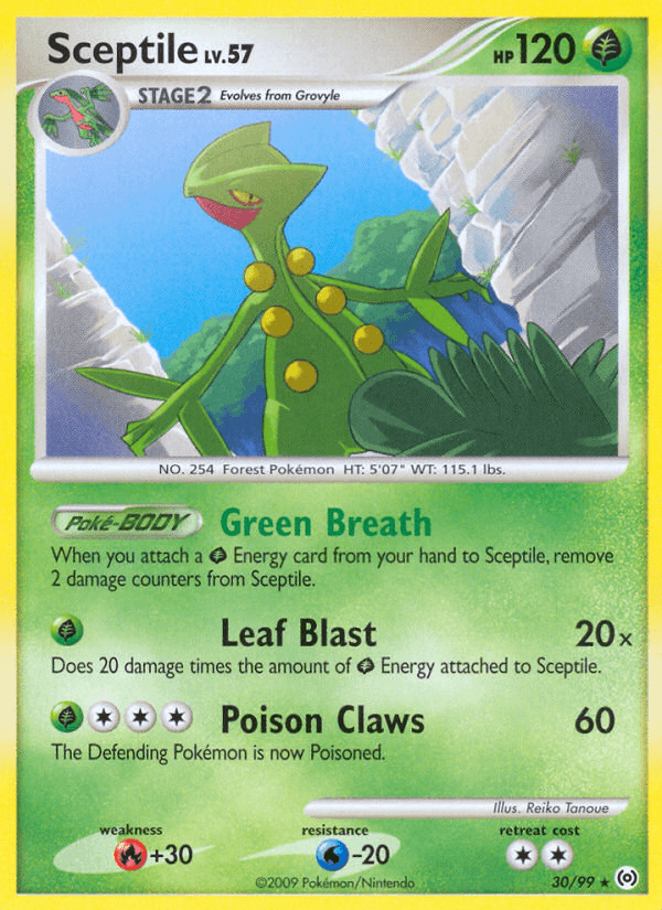 Sceptile z edície Arceus, karta č.30