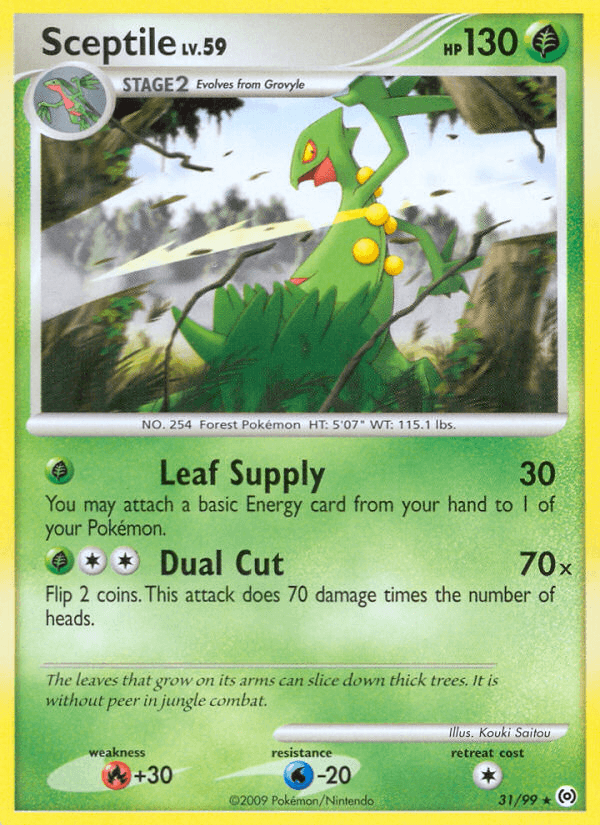 Sceptile z edície Arceus, karta č.31