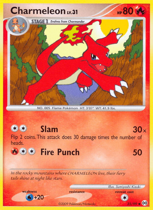 Charmeleon z edície Arceus, karta č.35