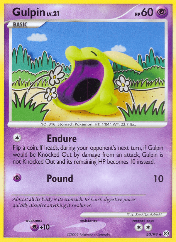 Gulpin z edície Arceus, karta č.40