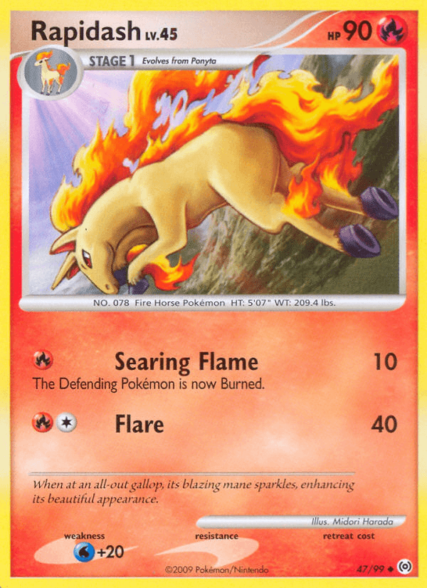 Rapidash z edície Arceus, karta č.47