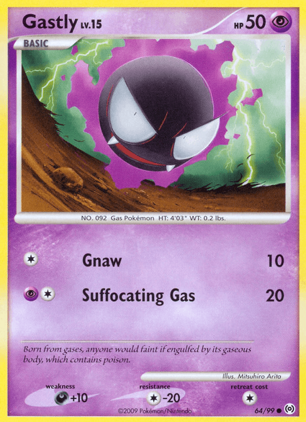 Gastly z edície Arceus, karta č.64
