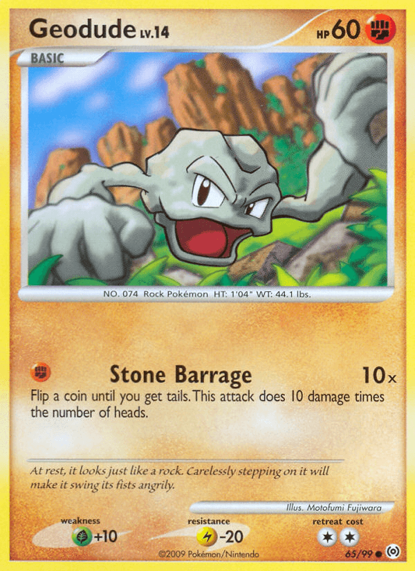 Geodude z edície Arceus, karta č.65