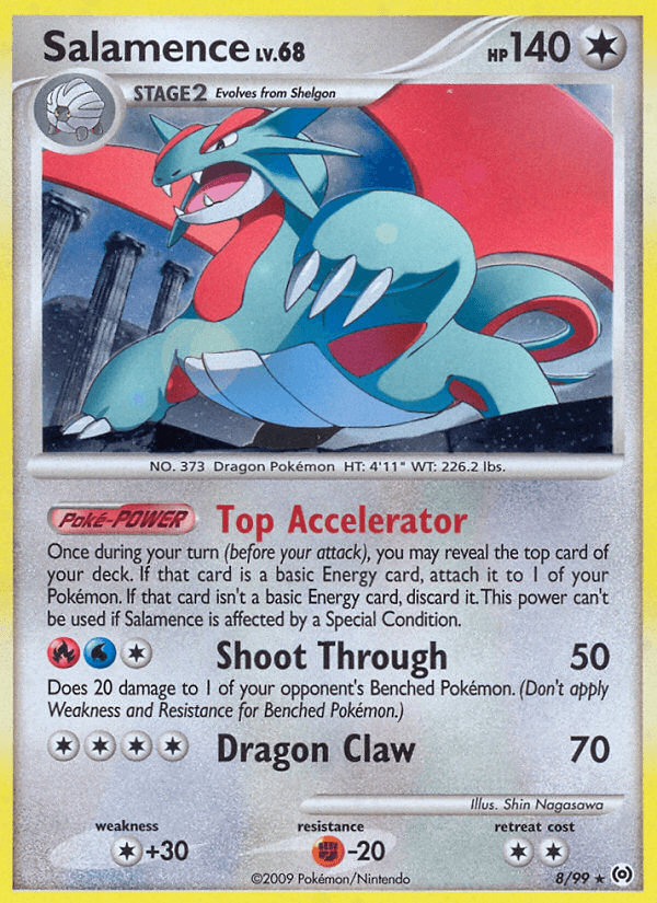 Salamence z edície Arceus, karta č.8