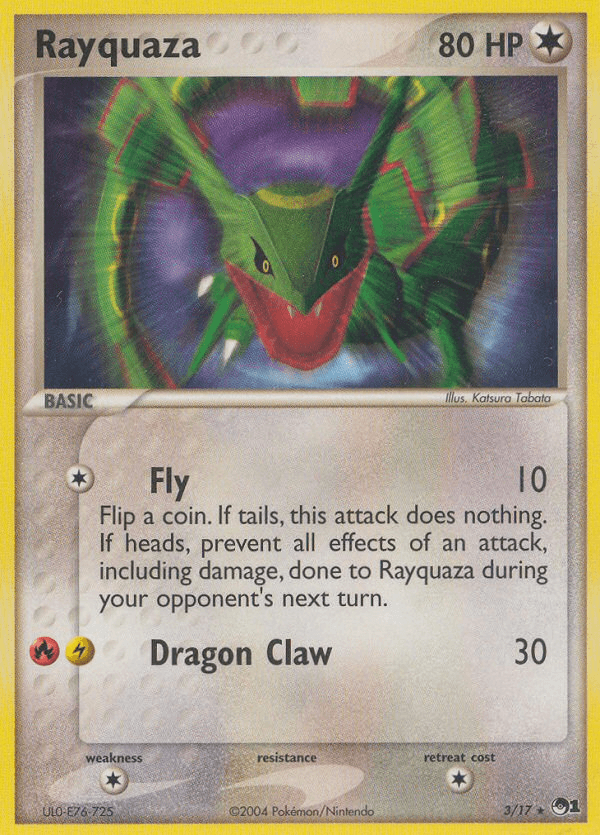 Rayquaza z edície POP Series 1, karta č.3