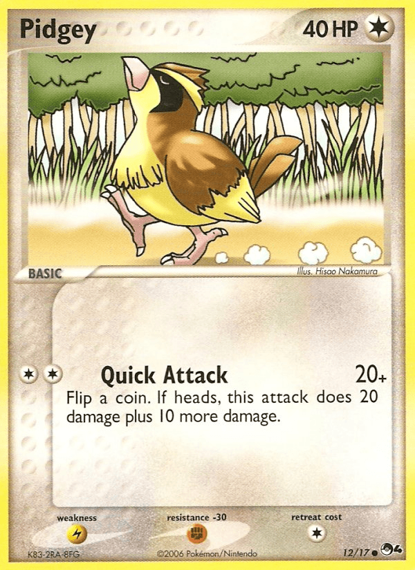 Pidgey z edície POP Series 4, karta č.12
