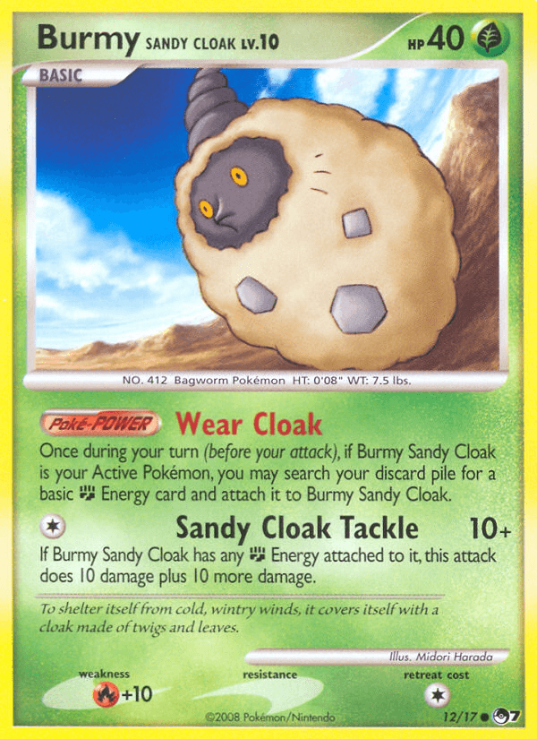 Burmy Sandy Cloak z edície POP Series 7, karta č.12