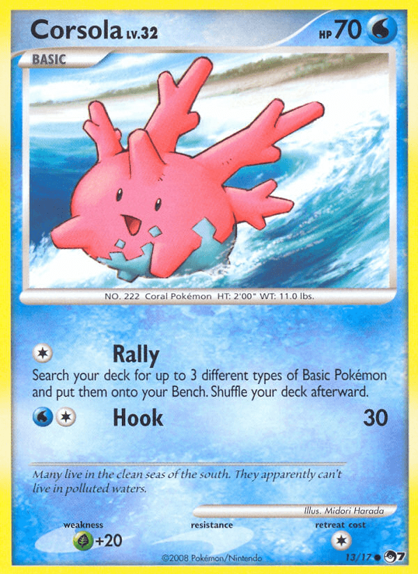 Corsola z edície POP Series 7, karta č.13