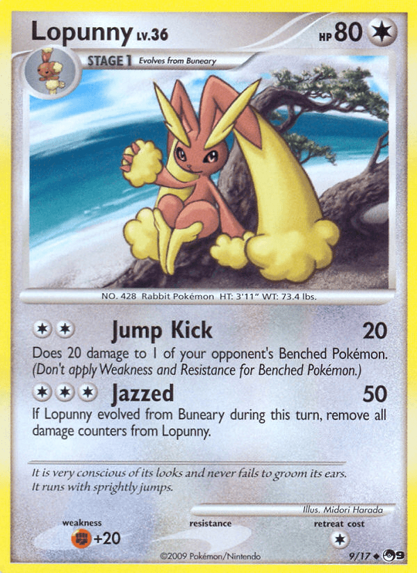 Lopunny z edície POP Series 9, karta č.9