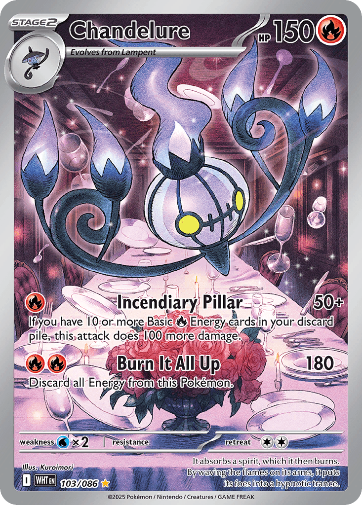 Chandelure z edície White Flare, karta č.103