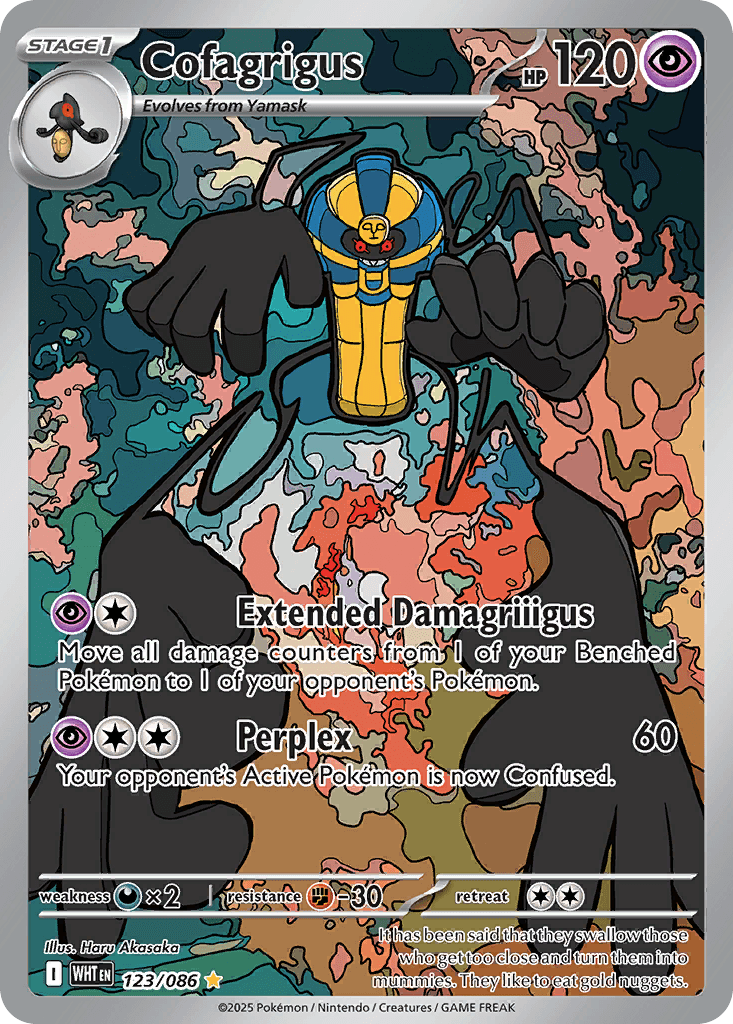 Cofagrigus z edície White Flare, karta č.123