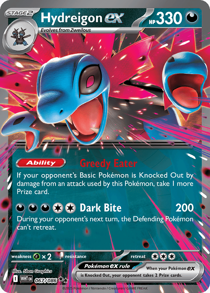 Hydreigon ex z edície White Flare, karta č.67