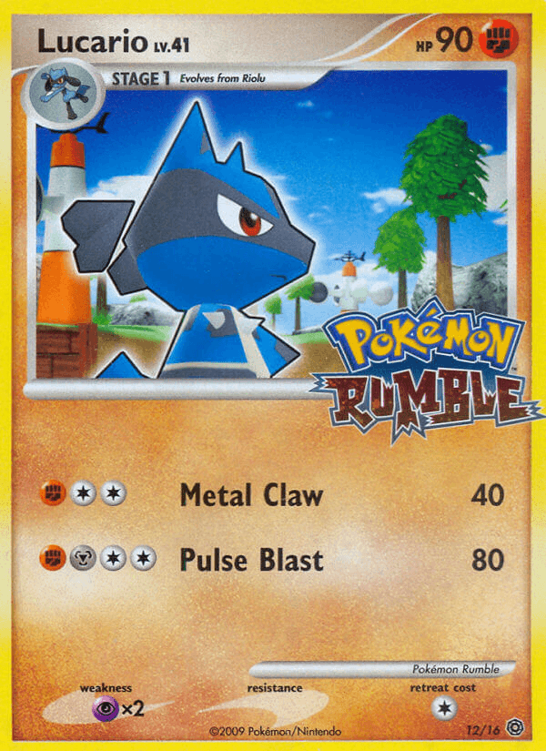 Lucario z edície Pokémon Rumble, karta č.12