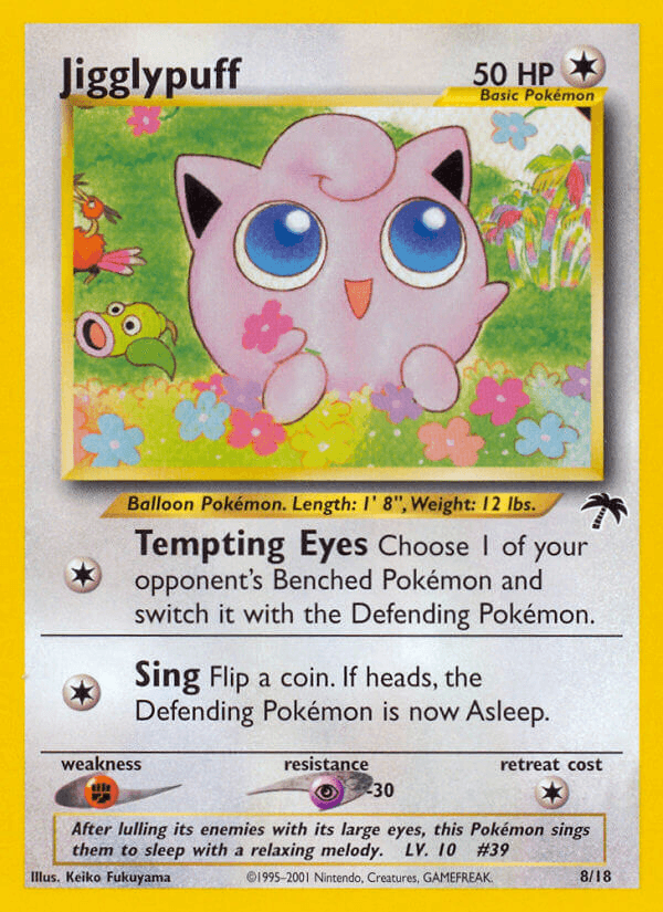 Jigglypuff z edície Southern Islands, karta č.8