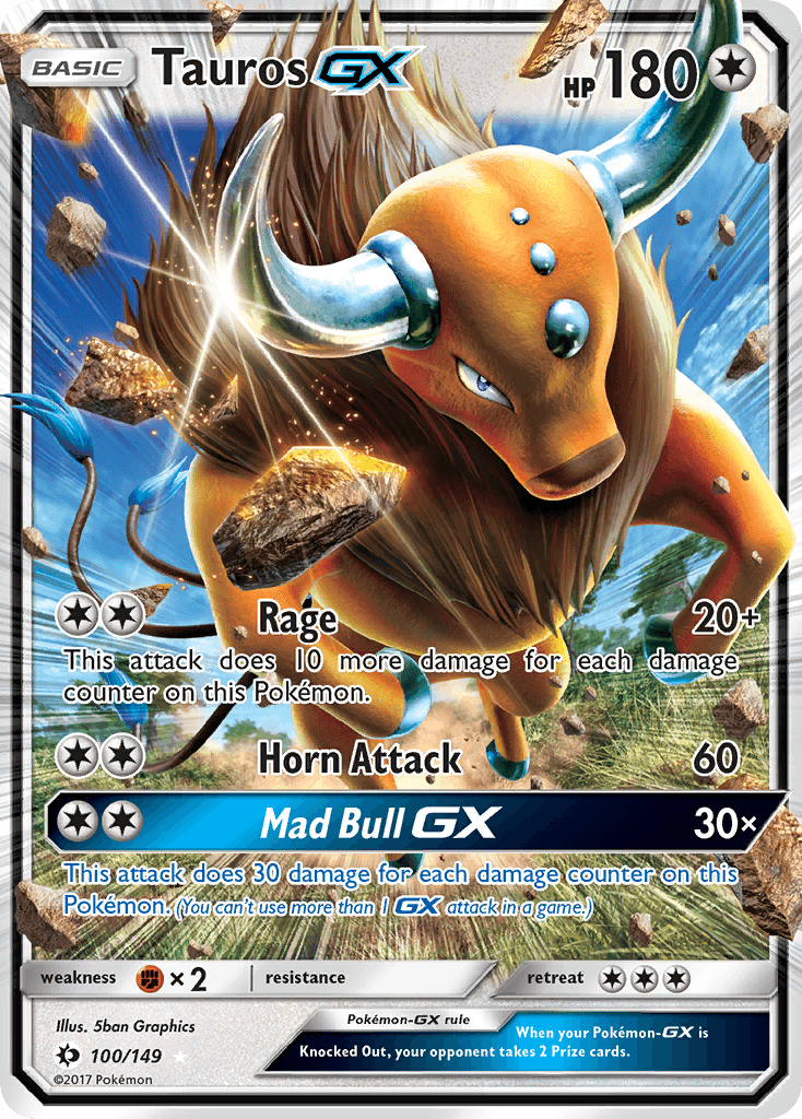 Tauros-GX z edície Sun & Moon, karta č.100