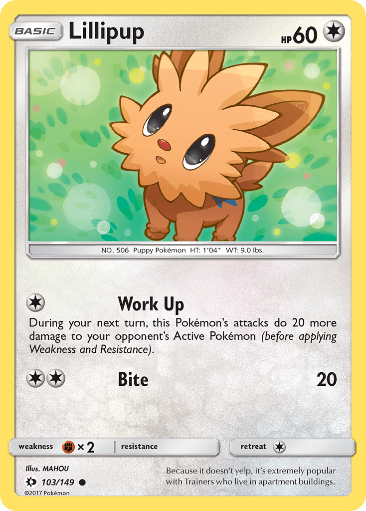 Lillipup z edície Sun & Moon, karta č.103