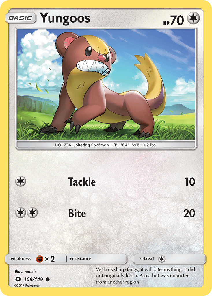 Yungoos z edície Sun & Moon, karta č.109