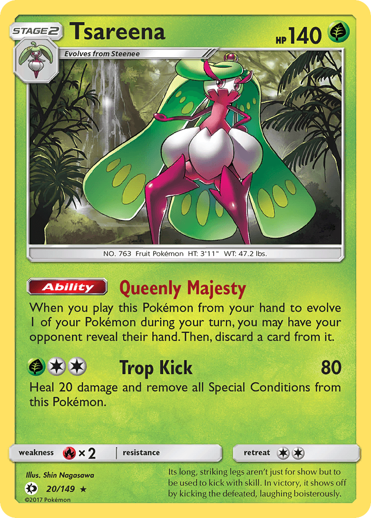 Tsareena z edície Sun & Moon, karta č.20