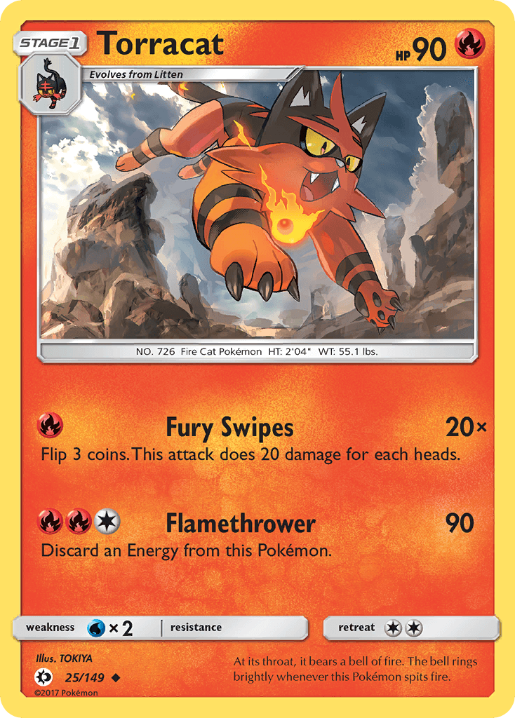 Torracat z edície Sun & Moon, karta č.25