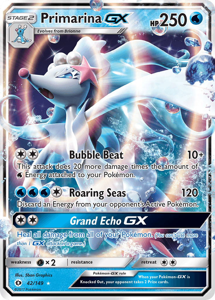 Primarina-GX z edície Sun & Moon, karta č.42