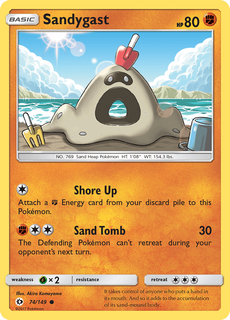 Sandygast z edície Sun & Moon, karta č.74