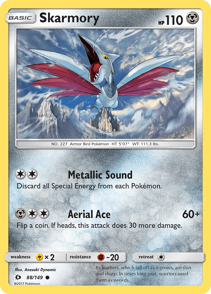 Skarmory z edície Sun & Moon, karta č.88