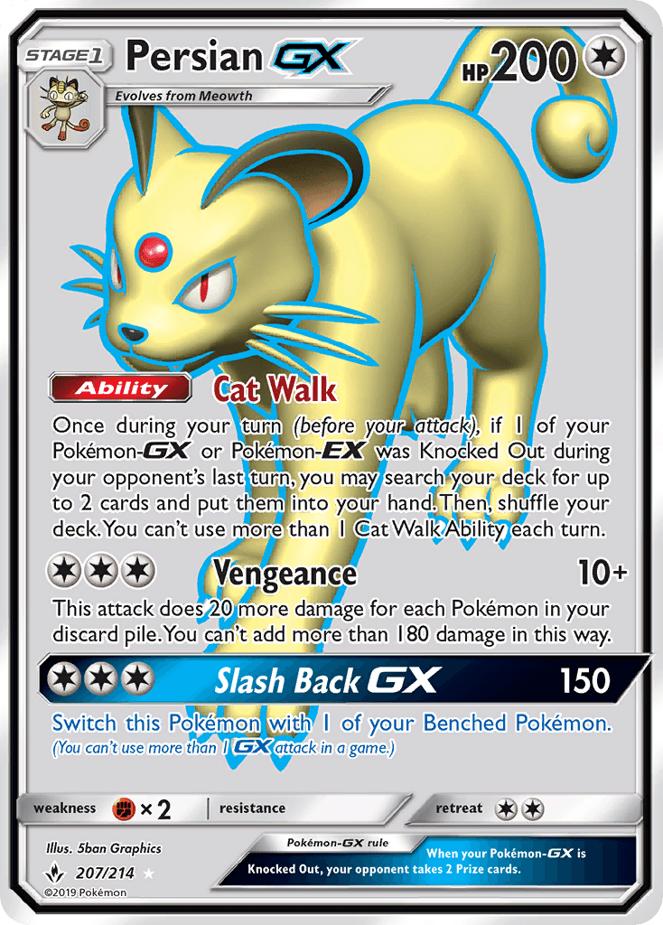 Persian-GX z edície Unbroken Bonds, karta č.207