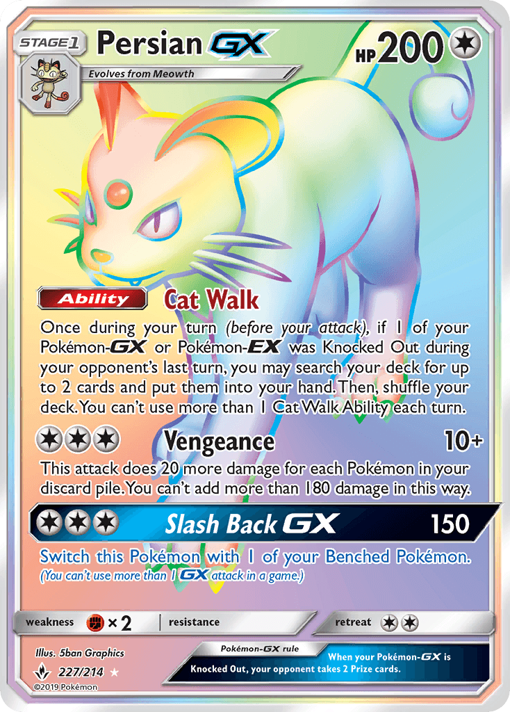 Persian-GX z edície Unbroken Bonds, karta č.227