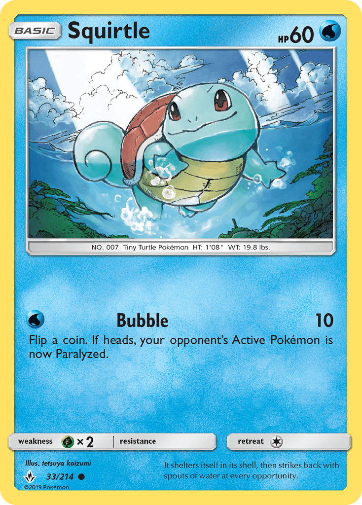 Squirtle z edície Unbroken Bonds, karta č.33