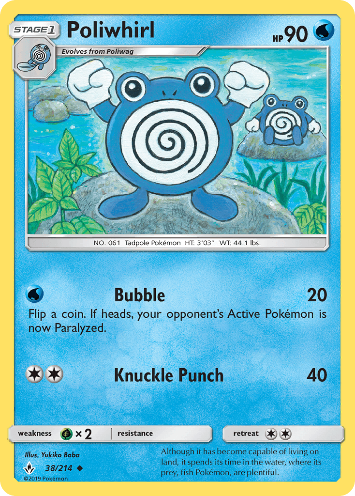 Poliwhirl z edície Unbroken Bonds, karta č.38