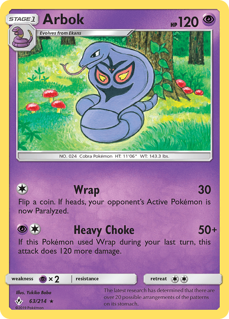 Arbok z edície Unbroken Bonds, karta č.63