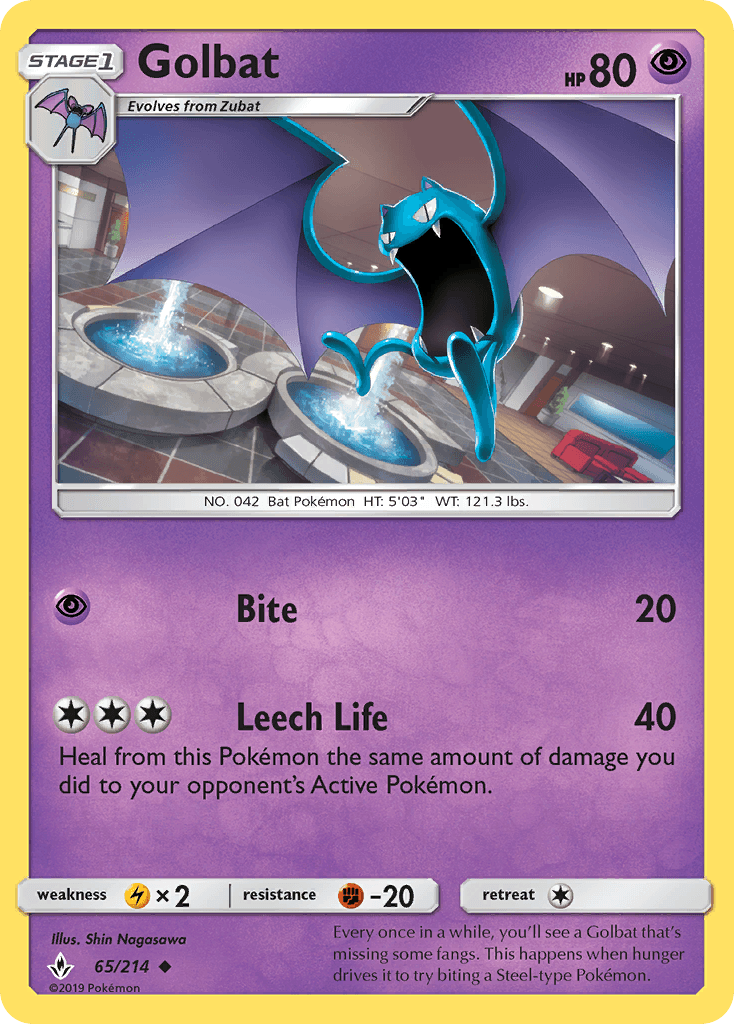 Golbat z edície Unbroken Bonds, karta č.65