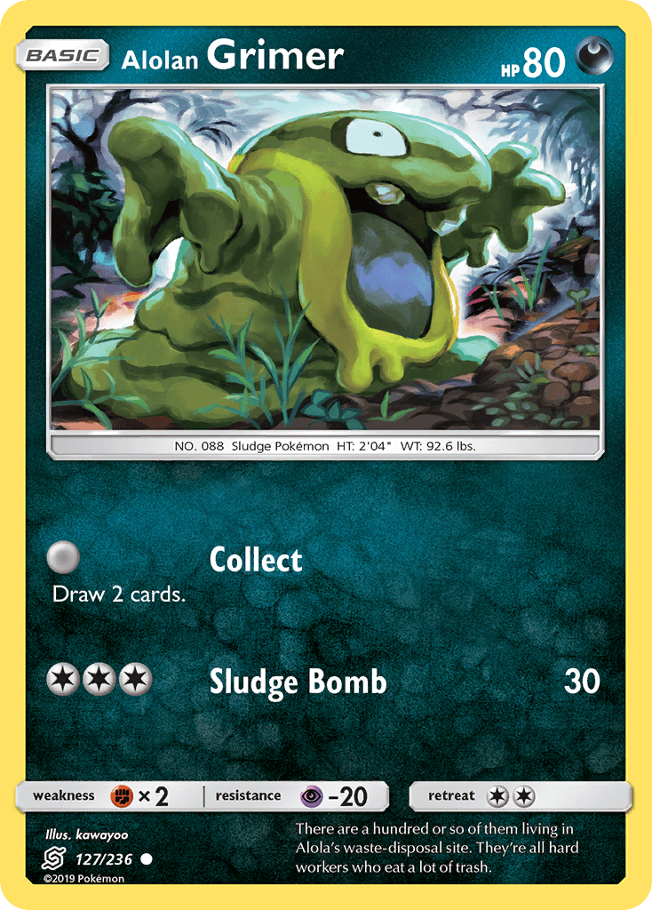 Alolan Grimer z edície Unified Minds, karta č.127