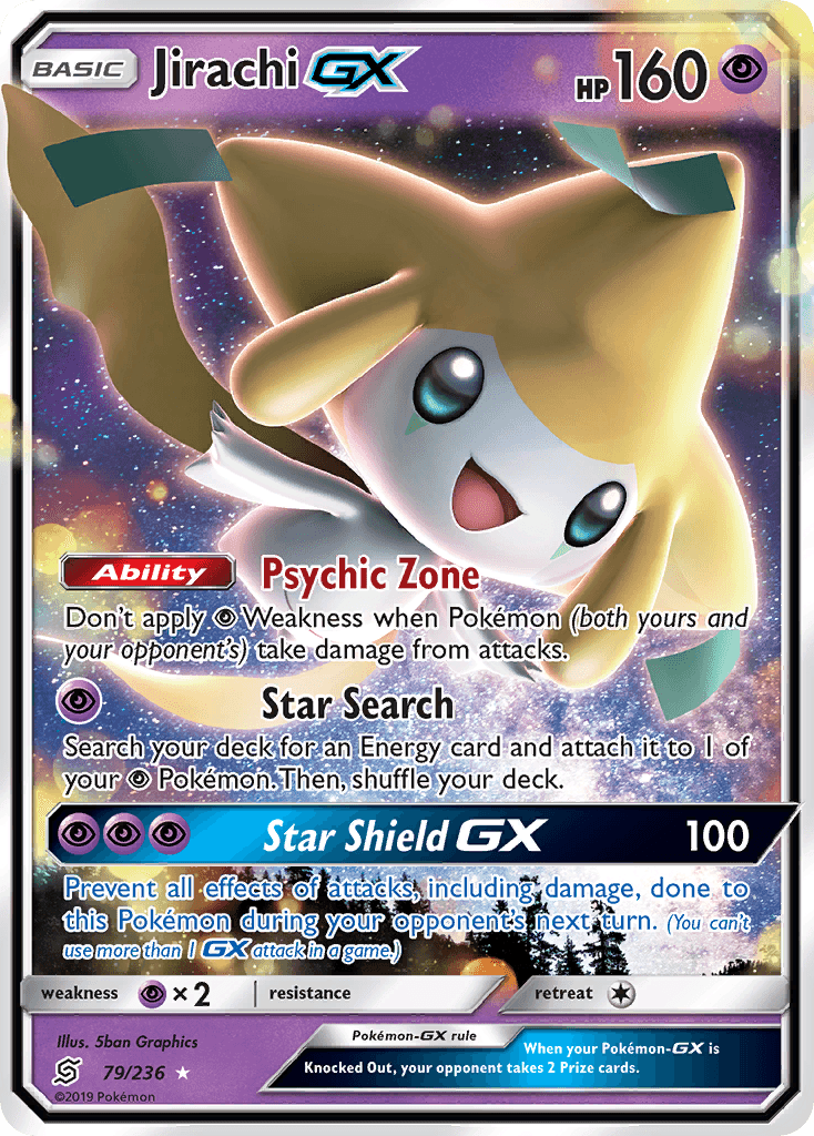 Jirachi-GX z edície Unified Minds, karta č.79