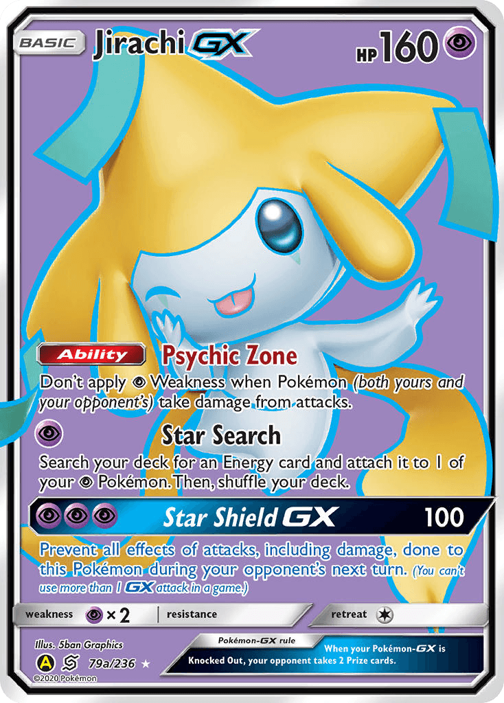 Jirachi-GX z edície Unified Minds, karta č.79a