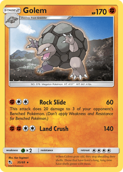 Golem z edície Hidden Fates, karta č.35
