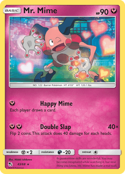 Mr. Mime z edície Hidden Fates, karta č.43