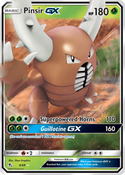 Pinsir-GX z edície Hidden Fates, karta č.6