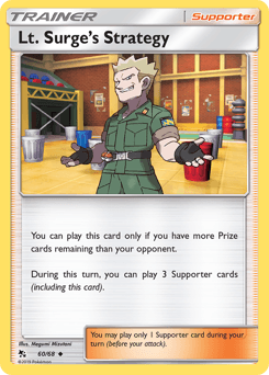 Lt. Surge's Strategy z edície Hidden Fates, karta č.60
