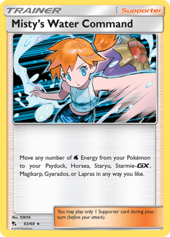 Misty's Water Command z edície Hidden Fates, karta č.63