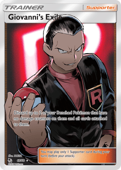 Giovanni's Exile z edície Hidden Fates, karta č.67