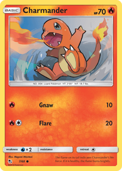 Charmander z edície Hidden Fates, karta č.7