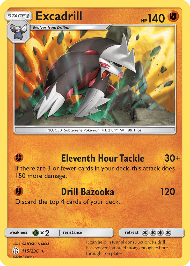 Excadrill z edície Cosmic Eclipse, karta č.115