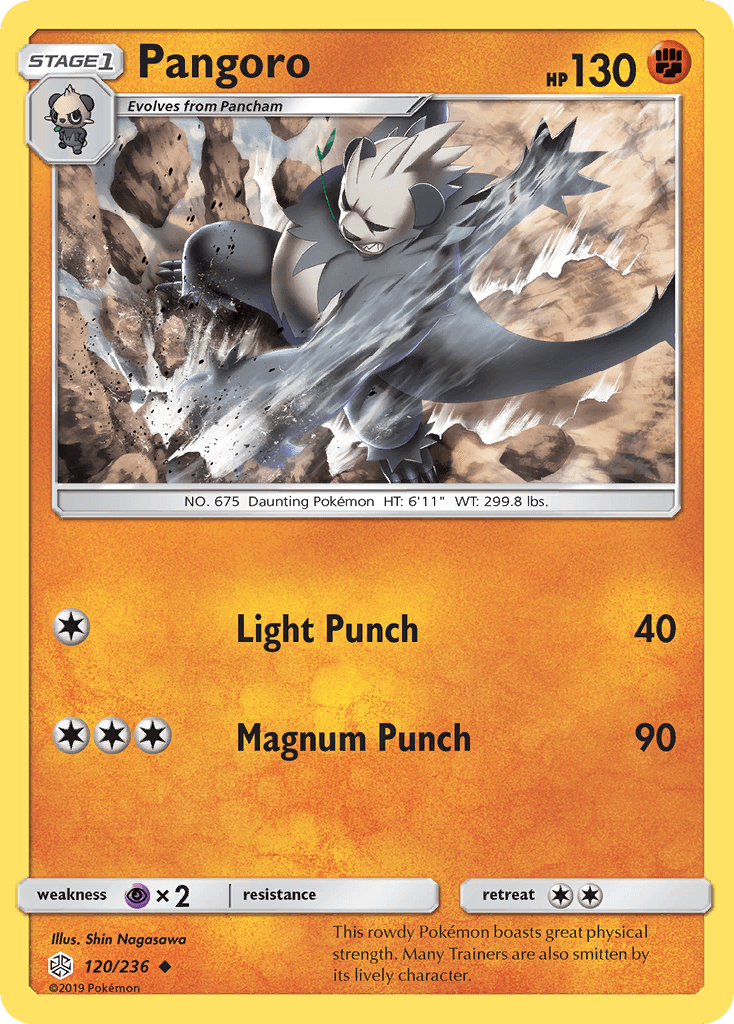 Pangoro z edície Cosmic Eclipse, karta č.120