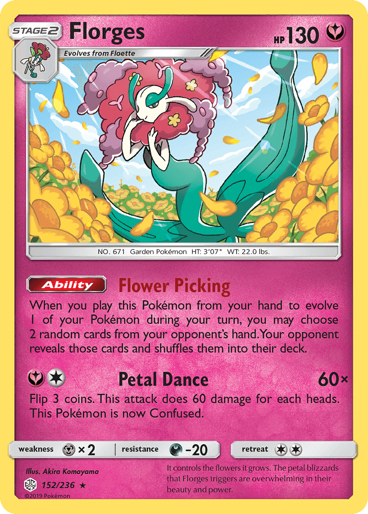 Florges z edície Cosmic Eclipse, karta č.152